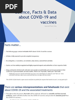 Science, Facts & Data about COVID-19 and vaccines