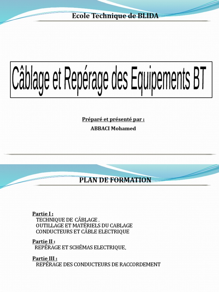 Repérage et Câblage Électrique PDF Électricité Électromagnétisme — free download