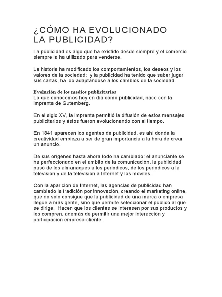 Evolución de la Publicidad y SWOT Kola Real | PDF | Publicidad | Business