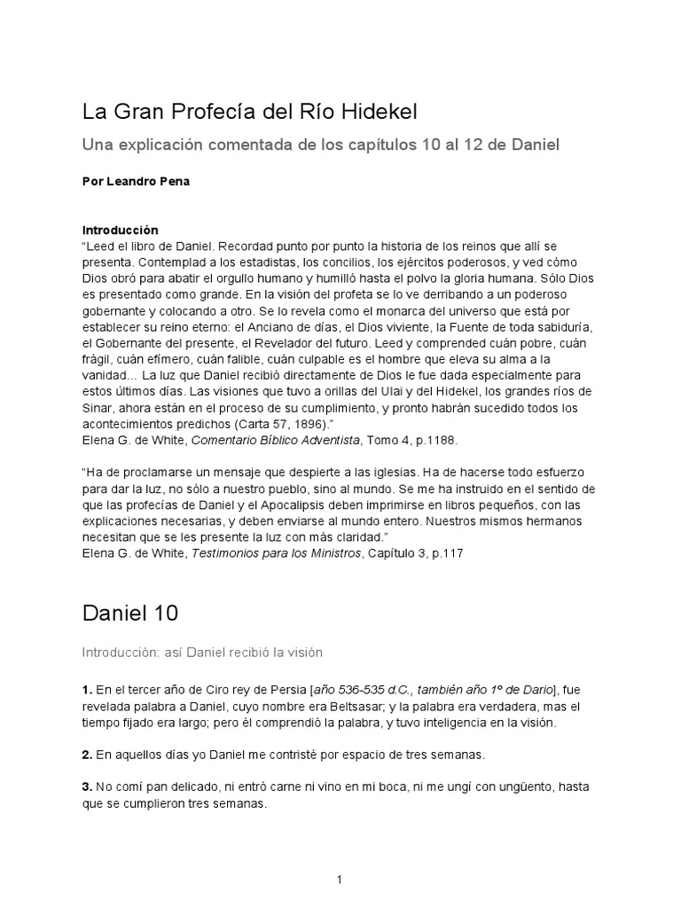 Profecia Del Gran Río Hidekel | PDF