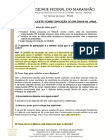 PERGUNTAS FREQUENTES SOBRE EXPEDIÇÃO DE DIPLOMAS NA UFMA. (5)