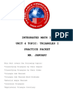 Integrated Math Ii Unit 4 Topic: Triangles I Practice Packet Mr. January