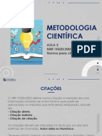 Metodologia científica: citações e referências