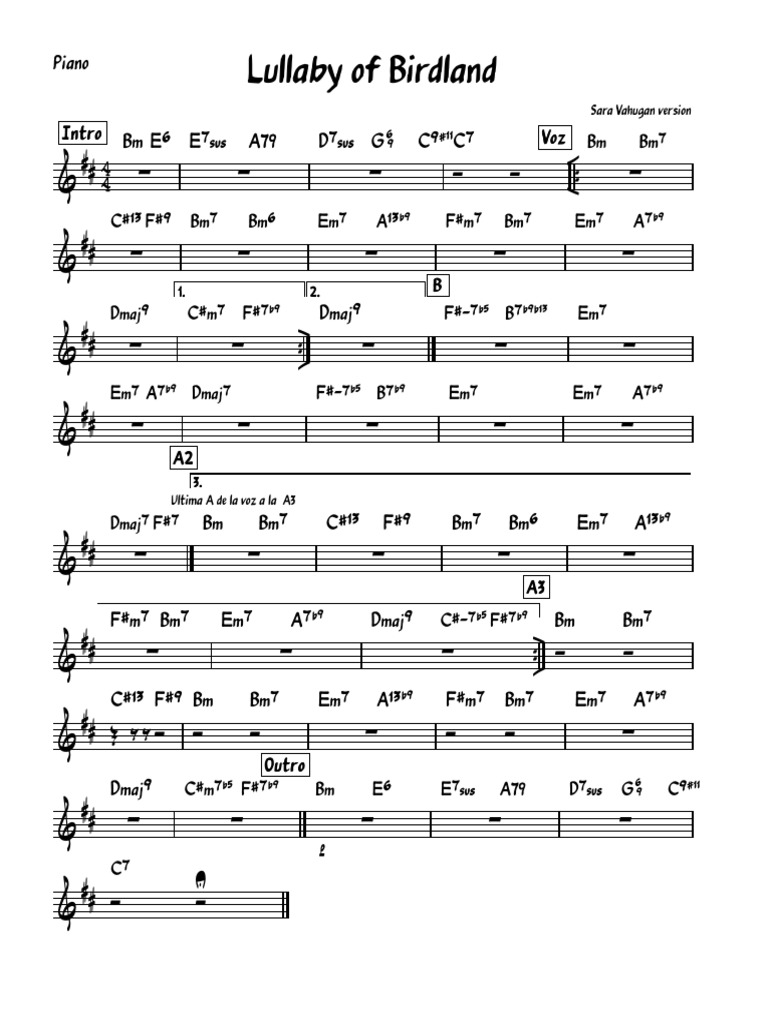 LullabyRhythm Section PDF