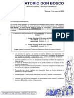 Carta Sacramento Confirmacion 2022