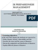 Disaster Preparedness and Management: Prepared By: Lecturer M Oha Med Daud Moha Mud (MHSM, PGD - HRM)