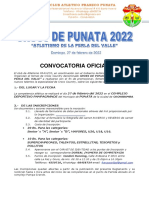 CONVOCATORIA CROSS PUNATA 2022