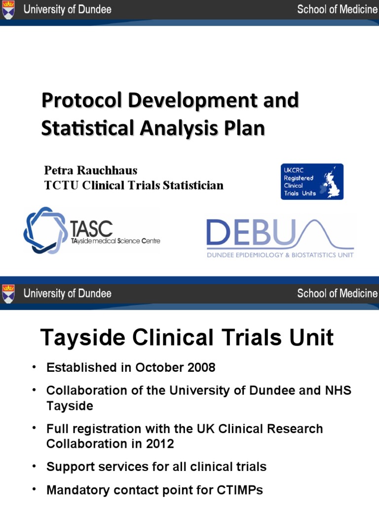 Protocol Development and Statistical Analysis Plan | PDF | Clinical ...