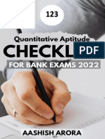 Quant Checklist 123 PDF 2022 by Aashish Arora