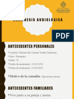ANAMNESIS AUDIOLÓGICA Disertacion
