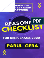Reasoning Checklist 64 PDF 2022 by Parul Gera