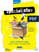 Les Specialistes Sec1 Extrait Cahier