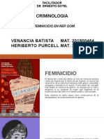 Criminologia El Feminicidio