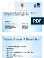 Popular Thumb Test of Leather & Its Effect On Shoe During Manufacturing (LF 707)