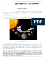 Matriz 4º ANO - Ciências - Planetas do Sistema Solar
