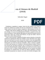 Salvador Segui Discurso en El Ateneo de Madrid 1919