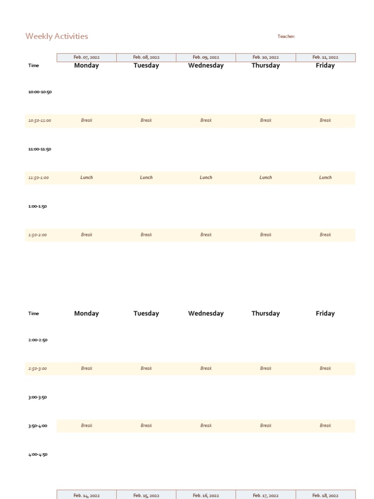 Calendar of Activities (ICT Classes) PDF Schools