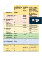 Calendario de Vacunación