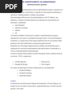 TEORIA COMPORTAMENTAL DA ADMINISTRAÇÃO