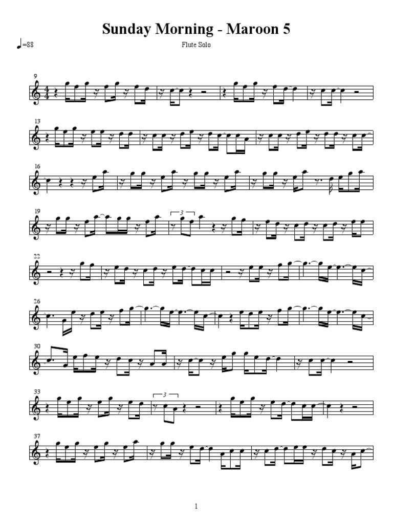 Sunday Morning (C) Maroon 5 | PDF