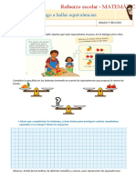 FICHA 11 MATEMÁTICA Juego A Hallar Equivalencias