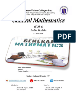 General Mathematics Prelim