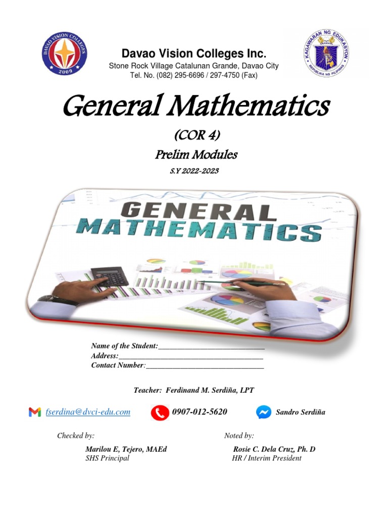 General Math Module: Operations on Functions | PDF | Function ...