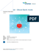 Customer Information Literature List - Blood Bank Mode June2022