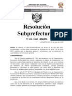 Resolución Subprefectural para Los TENIENTES GOBERNADORES.