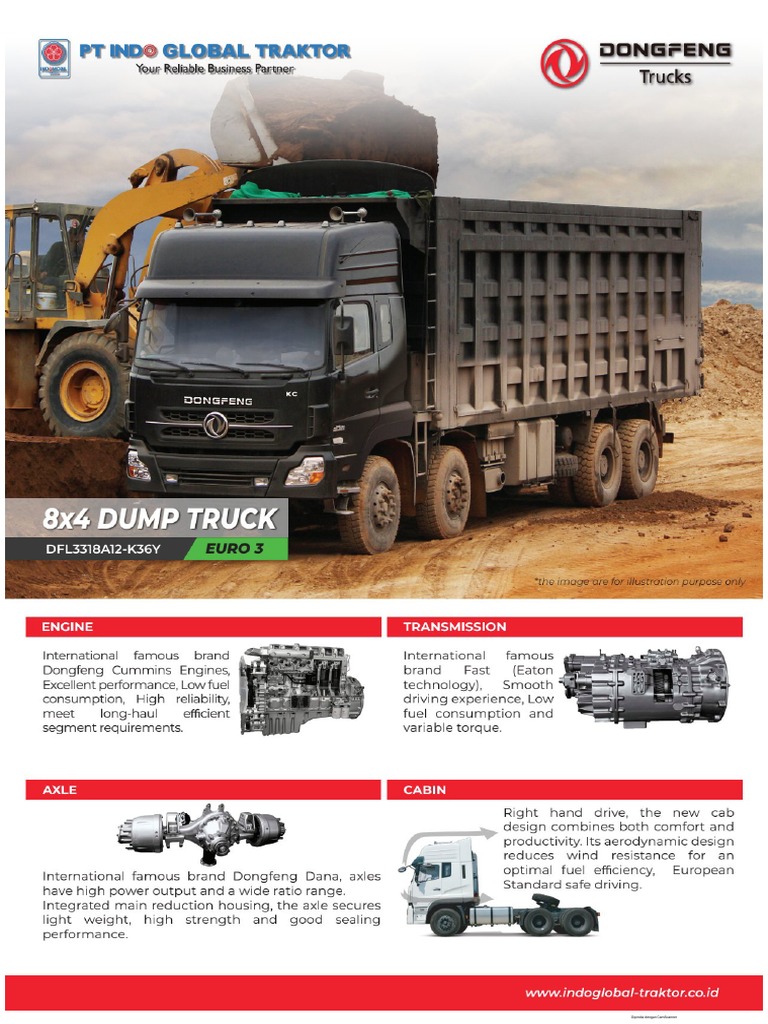 Donfeng Dump Truck 8x4 DFL3318A12-K36Y | PDF