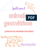 Colorea animales geométricos para relajarte