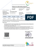 Hasil Laporan Tes Coronavirus (Covid-19) Coronavirus (Covid-19) Real Time RT-PCR Result Report