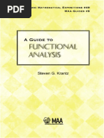 Steven G. Krantz - A Guide To Functional Analysis (Dolciani Mathematical Expositions, No. 49)