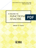Steven G. Krantz - A Guide To Functional Analysis (Dolciani Mathematical Expositions, No. 49)