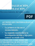 Materialización de La Filiación