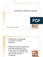Course Planning & Syllabus Design