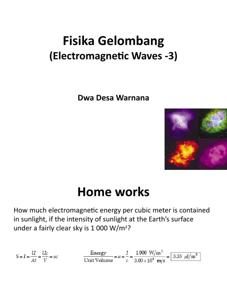 Electromagnetic Waves and Energy Calculations | PDF | Science & Mathematics
