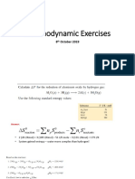 Thermodynamic Exercises