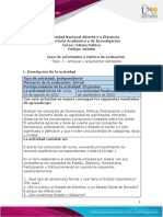 Guía de Actividades y Rúbrica de Evaluación - Unidad 1 - Paso 1 - Articular y Argumentar Conceptos