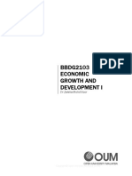 BBDG2103 Economic Growth and Development I