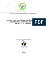 Guidelines For Environmental Impact Assessment (Eia) For Oil and Petrol Projects in Rwanda