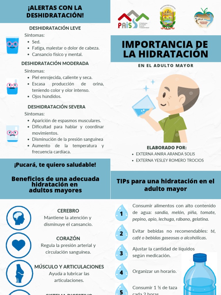 Díptico de Hidratación en Adultos Mayores | PDF
