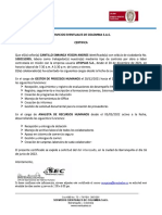 Certificado LABORAL