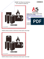 Lithium Ion Battery Labels 3480 - 1