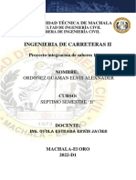 Ingenieria de Carreteras Ii: Universidad Técnica de Machala