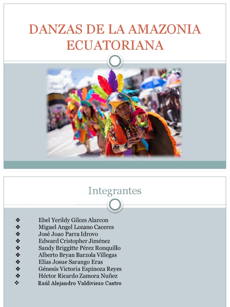 Danzas Típicas de la Amazonía Ecuatoriana | PDF | Bailes | Selva amazónica