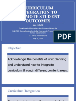 curriculum integration to promote student outcomes