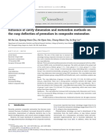 In Uence of Cavity Dimension and Restoration Methods On The Cusp de Ection of Premolars in Composite Restoration