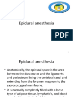 Epidural Anesthesia