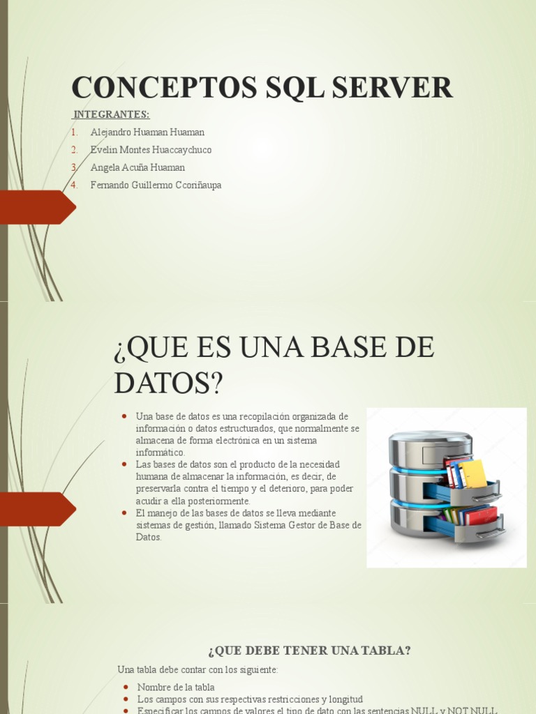 Introducción a Bases de Datos en SQL Server | PDF | Bases de datos | SQL